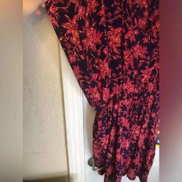 Women's Lands' End Gathered Waist Kaftan Swim Cover-Up Dress size M/L - Picture 7 of 13